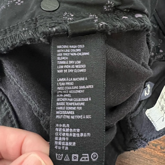 We The Free Lace Up Back Flare Leg Jeans Black size US27 - Picture 11 of 13